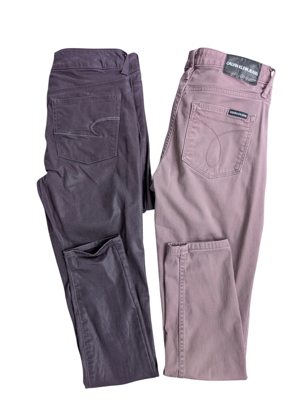 Calvin Klein, American Eagle Women’s Jeans - Dusty Mauve and Plum